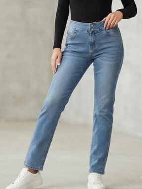 Women's Skinny Jeans in Blue no pockets size 13/14